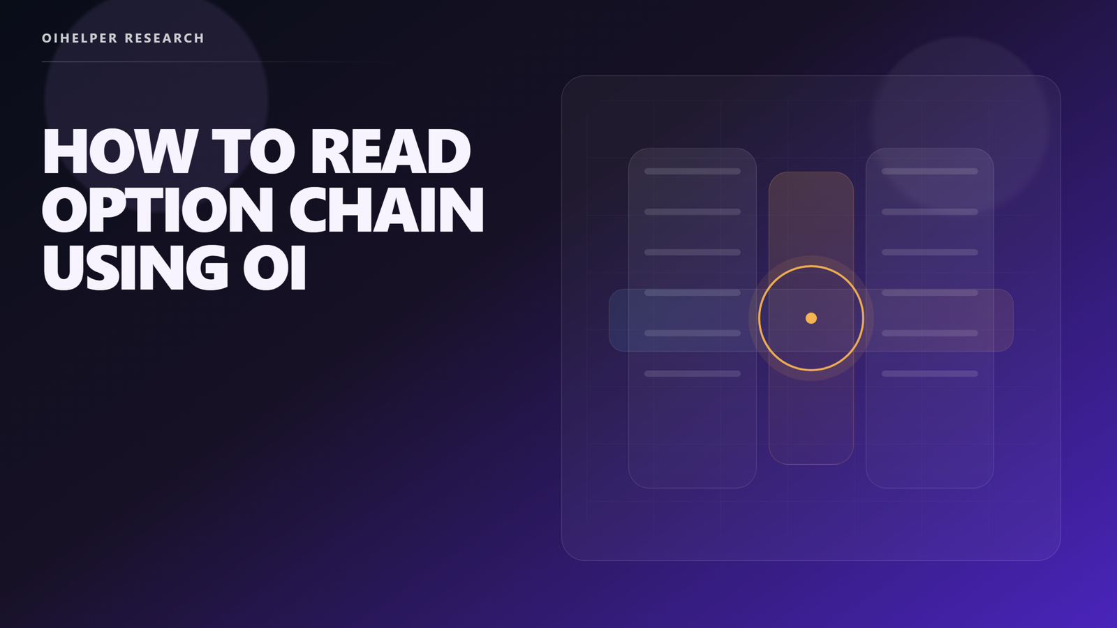 How to Read Option Chain Using Open Interest featured image (clean editorial)